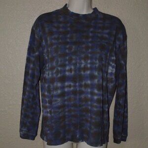 Sz XS Raquel Allegra Blue Tie Dye Long Sleeve T-Shirt Top